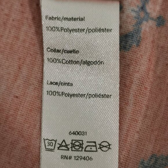 🦋3/$20 Coral Paisley Tee Size 1X #58 - Picture 7 of 8